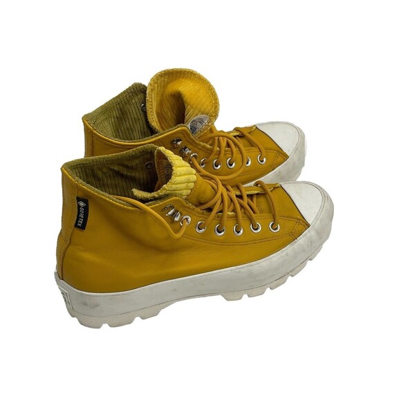 Converse Chuck Taylor All Star High Top Leather Lugged Boots Gold Dart Size 9 - Picture 6 of 16